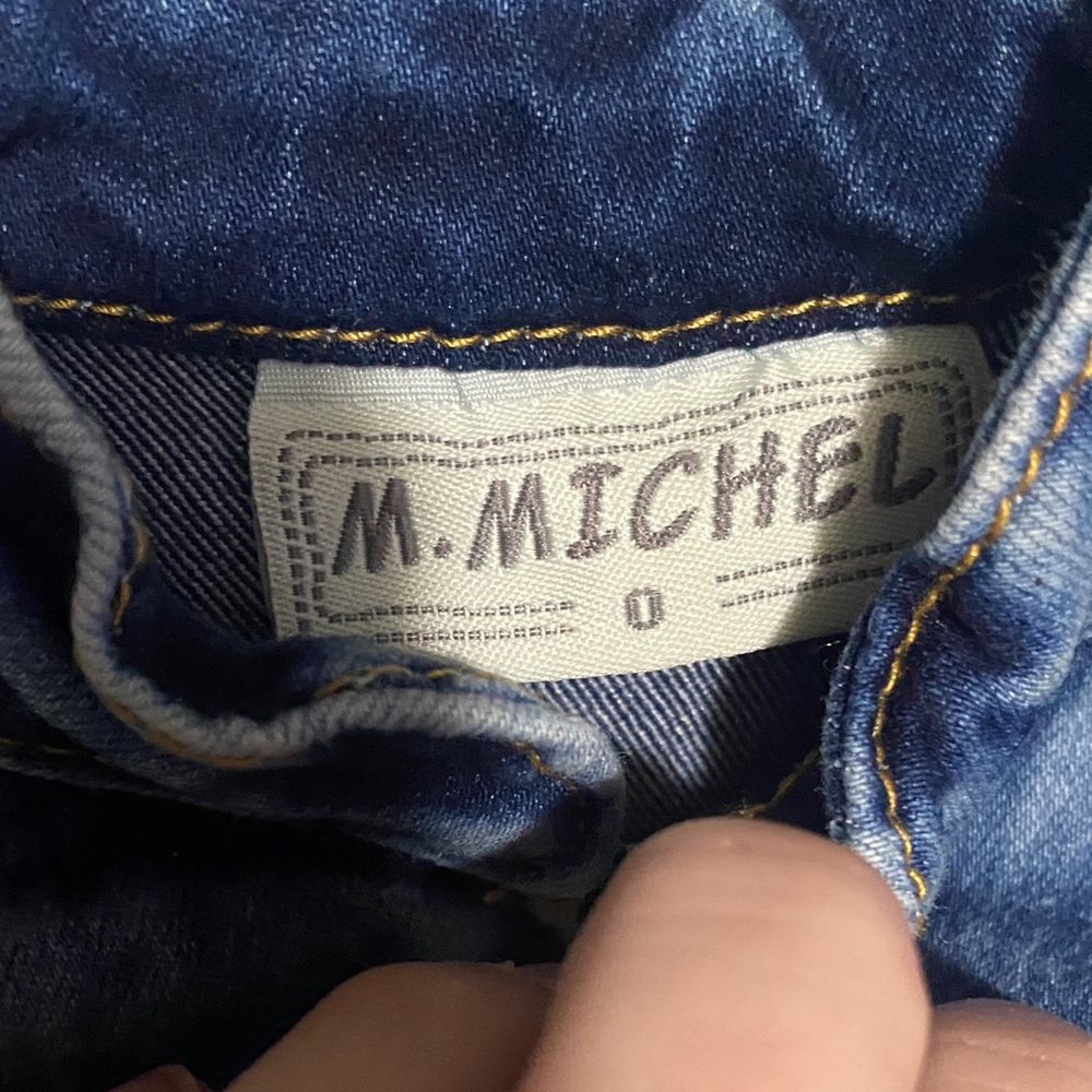 Sleeveless Blue Denim Romper with Gold Button Detail - Picture 2 of 3